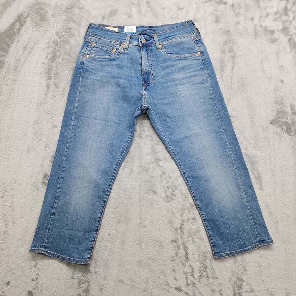 NEW Levi's Premium 505 Cool Cropped Jeans Mens W28 Stretch Denim Japan Exclusive - Picture 1 of 15